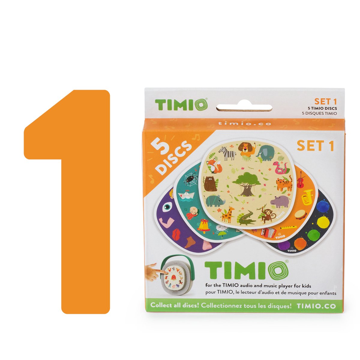 set 1: 5 timio discs